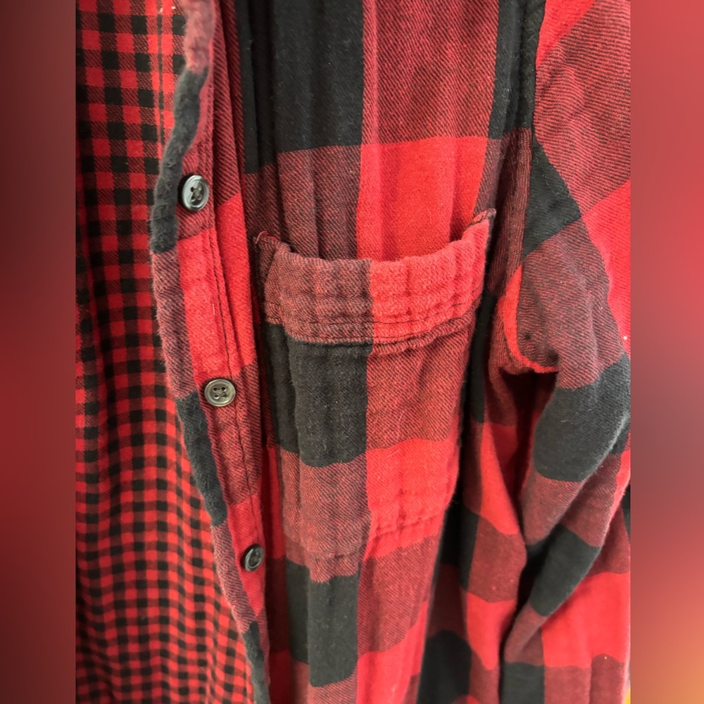 Joe Fresh Red and Black Buffalo Plaid Shirt L - Picture 5 of 7